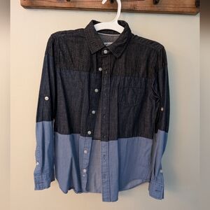 Colorblock button down shirt